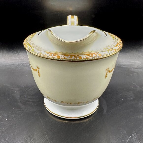 Noritake Japan M Hibiscus Pattern # 3942 Floral Discontinued Creamer Fine China - Picture 3 of 7